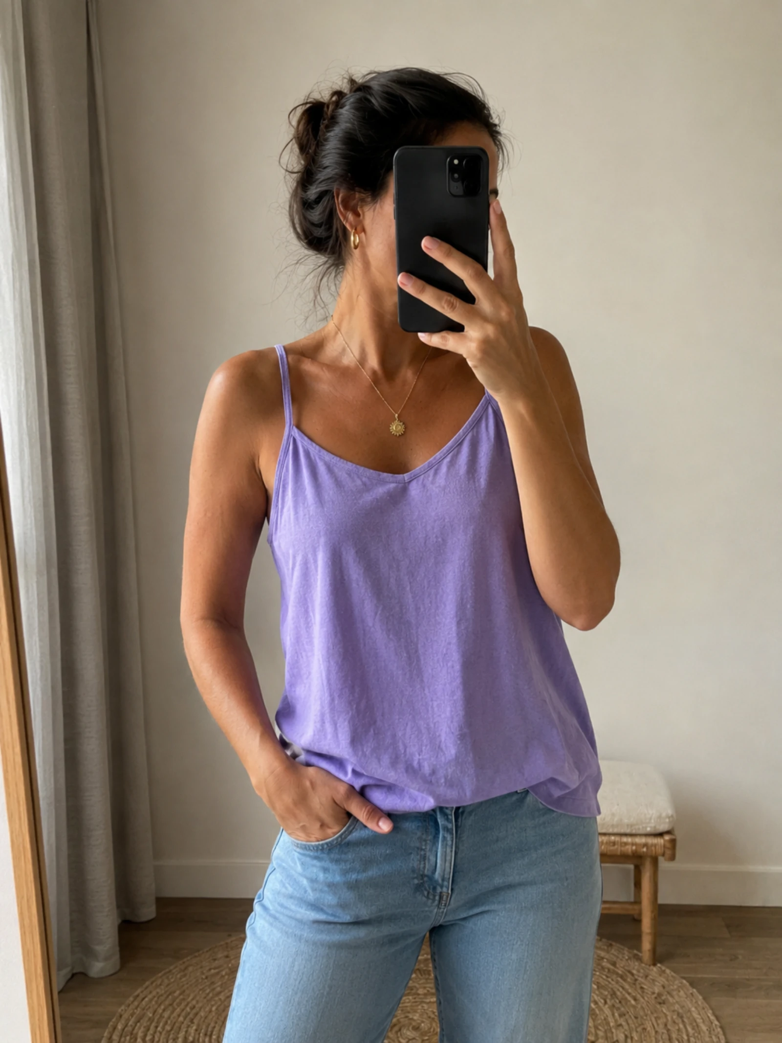 👒MANGO NOVO COM ETIQUETA TAMANHO 42 Top em linha pêssego 👒 – photo 4